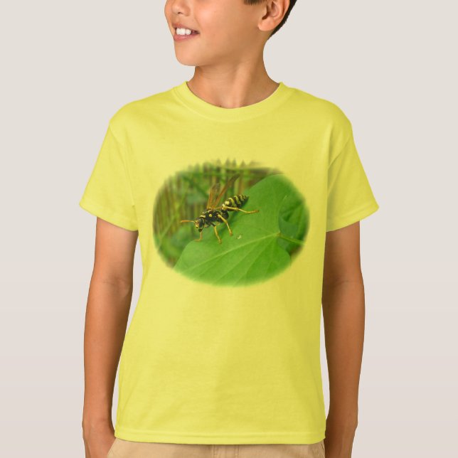 Camiseta Camisa-T de Jaqueta amarela (Frente)