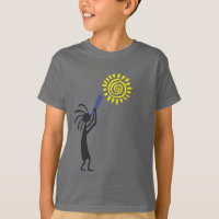 Camisa-T de Kokopelli, Nativa American Sun Boy