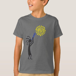 Camiseta Camisa-T de Kokopelli, Nativa American Sun Boy