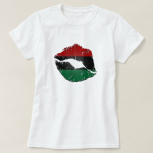 Camiseta Camisa-T de Lábios Afrocentrica