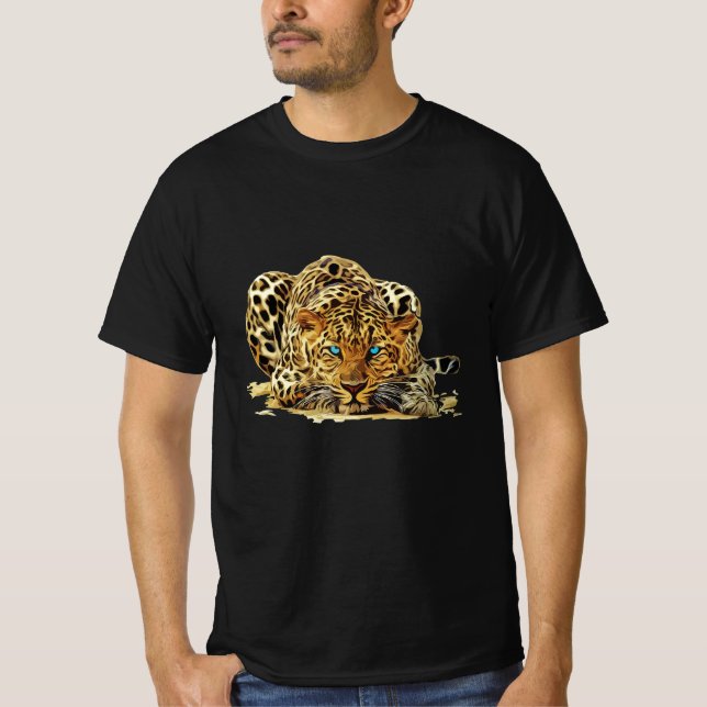 Camiseta Camisa-T de Leopard Men (Frente)