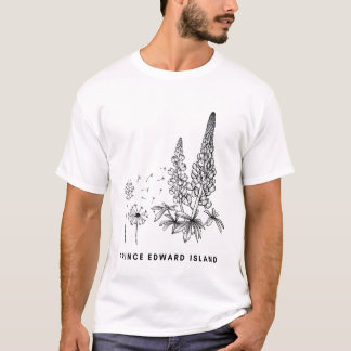Camiseta Camisa-T de Lupines e Dandelions PEI