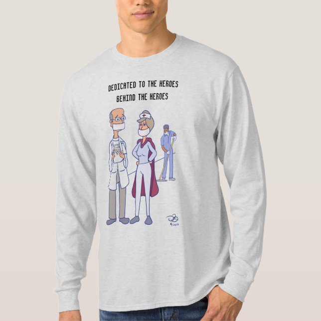 Camiseta Camisa-T de mangueira comprida de Cinzas de Herói (Frente)