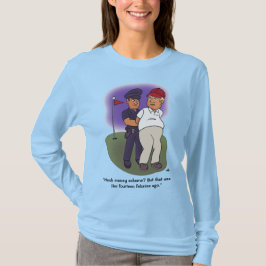 Camiseta Camisa-T de manivela longa com manchas femininas