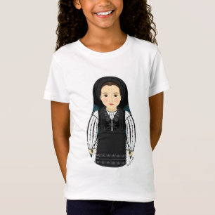 Camiseta Camisa-T de Meninas de Matryoshka Romenas