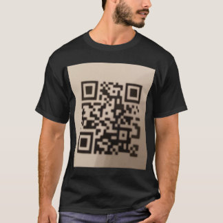 Camiseta "Camisa-T de Moda-Frente com Código QR Digitalizáv