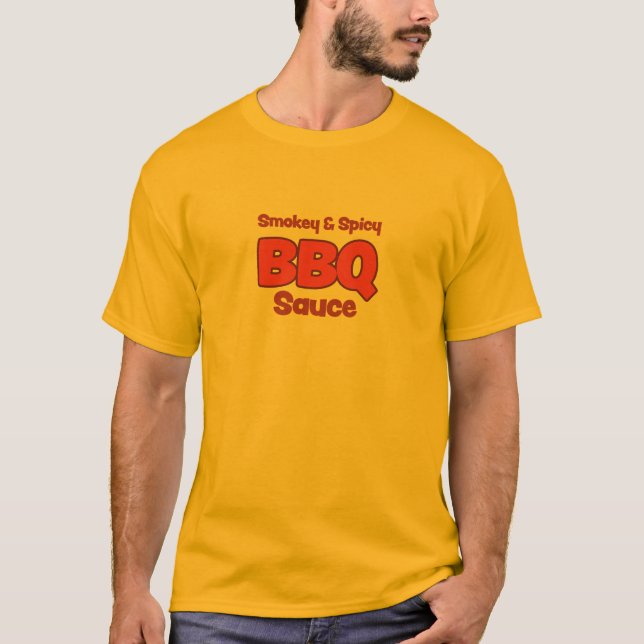 Camiseta Camisa-T de molho BBG picante e suave (Frente)