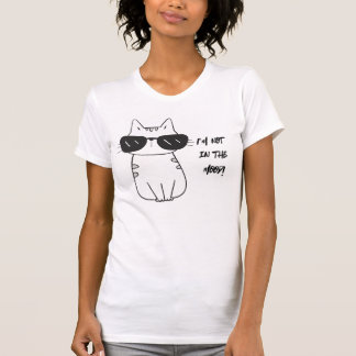 Camiseta Camisa-T De Mulher Branca - Não Está Com Humor
