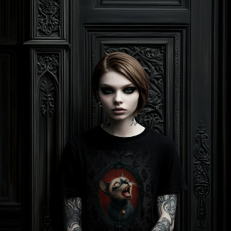 Camiseta Camisa-T de mulher gata