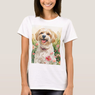 Camiseta Camisa-T de mulher Havanesa - Tee de cão Aquarela