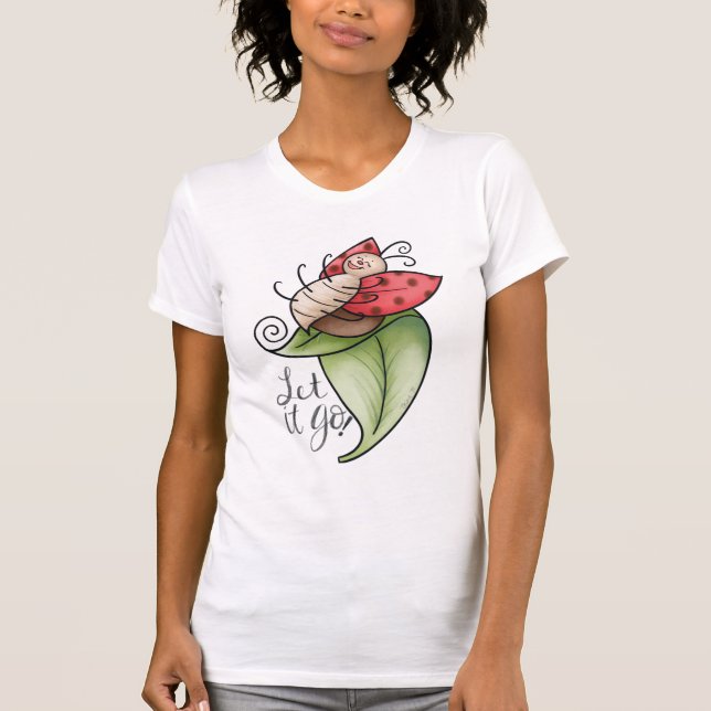 Camiseta Camisa-T de mulher inspiradora e bonita (Frente)