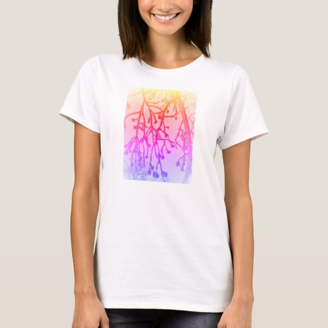 Camiseta Camisa-T de neve abstrato (Frente)