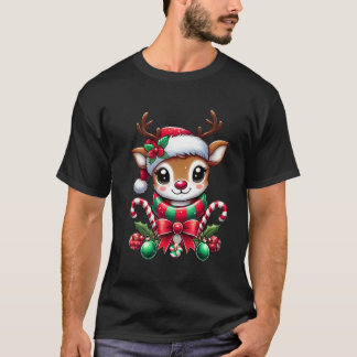 Camiseta Camisa-T de Névoa de Natal Bonita