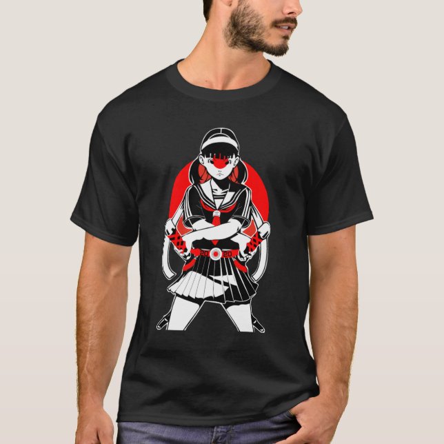 Camiseta Camisa-T de Nippon de Animes Japoneses (Frente)