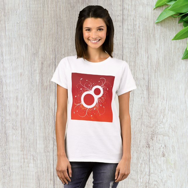 Camiseta Camisa-T de Oito Mulheres Decorativas (Criador carregado)