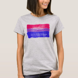Camiseta Camisa-T de Orgulho Bissexual Pintada