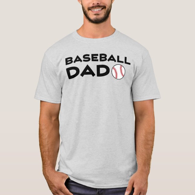 Camiseta Camisa-T de Pai de baseball (Frente)