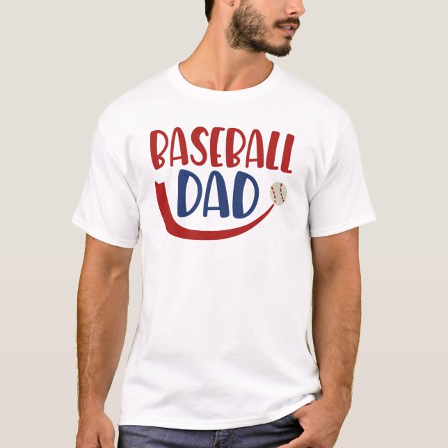 Camiseta Camisa-T de Pai de basebol (Frente)