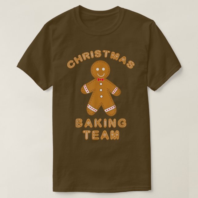 Camiseta Camisa-T de pão de Natal Cookie Ginger Bread (Frente do Design)