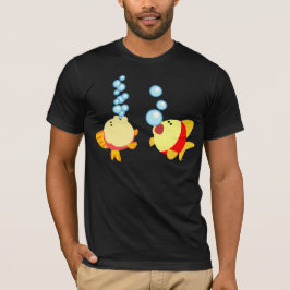 Camiseta Camisa-T de Peixe-Cartoon Bonito