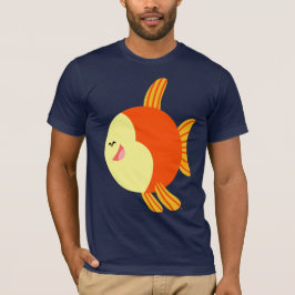 Camiseta Camisa-T de Peixe-Cartoon de Corte