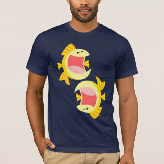 Camiseta Camisa-T de Peixe de Cartoon Bonito