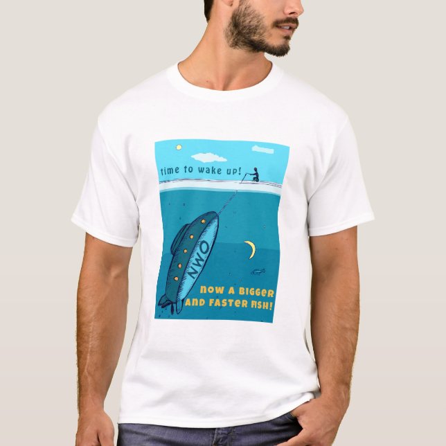 Camiseta Camisa-T de peixe (leve) (Frente)