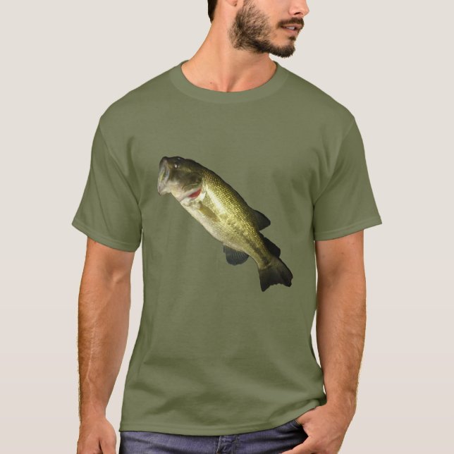 Camiseta Camisa-T de Peixes-Bass (Frente)