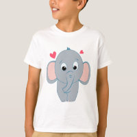 Camisa-T de pequenos elefantes bonitos