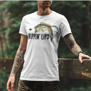 Camiseta Camisa-T De Pesca De Lábios De Rippin