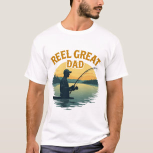 Camiseta Camisa-T de pesca do Pai da enguia