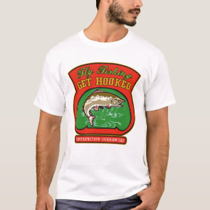 Camiseta Camisa-T de Pesca Masculina