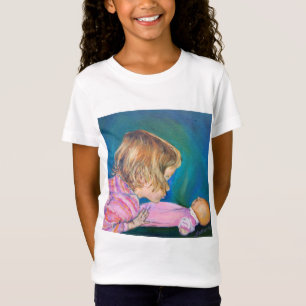 Camiseta Camisa-T de pijama rosa