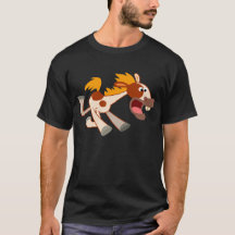 Camisa-T de Pinto Cavalo de Cartoon Livremente