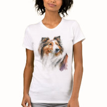 Camisa-T de pintura de Sheltie Sable