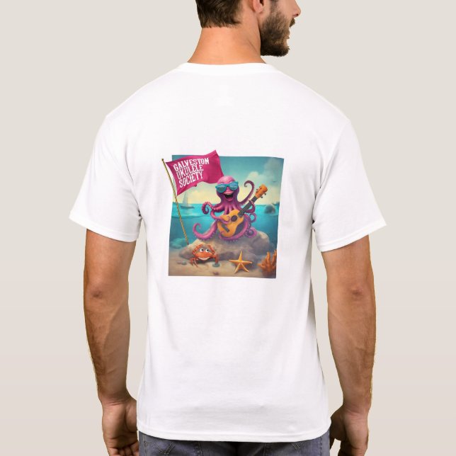 Camiseta Camisa-T de polvo F&B de Galveston Ukulele Men (Verso)