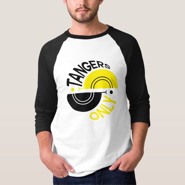 Camiseta Camisa-T de Raglan, de uso masculino (Frente)