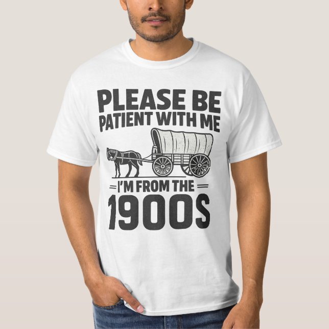 Camiseta Camisa-T de retrô fofo e inteligente (Frente)