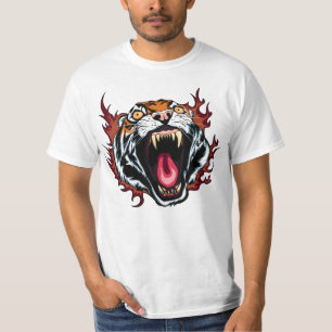 Camiseta Camisa-T De Roaming Raiva De Tigre