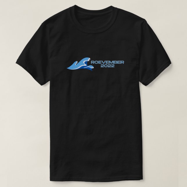 Camiseta Camisa-T de Roevember Blue Wave 2022 (Frente do Design)