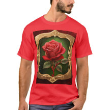 Camisa-T de Rosa de estilo de tatuagem