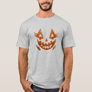 Camiseta Camisa-T De Rosto De Abóbora | Bela Tee Halloween