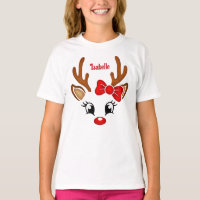 Camisa-T De Rosto De Rapariga Bonita