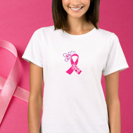Camiseta Camisa-T de Sensibilização para o Cancer de Fita R