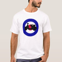 Camisa-T de Silhueta de Patinete de Alvo de Mod