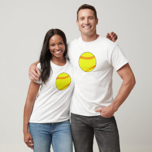 Camiseta Camisa-T de Softball simples e leve