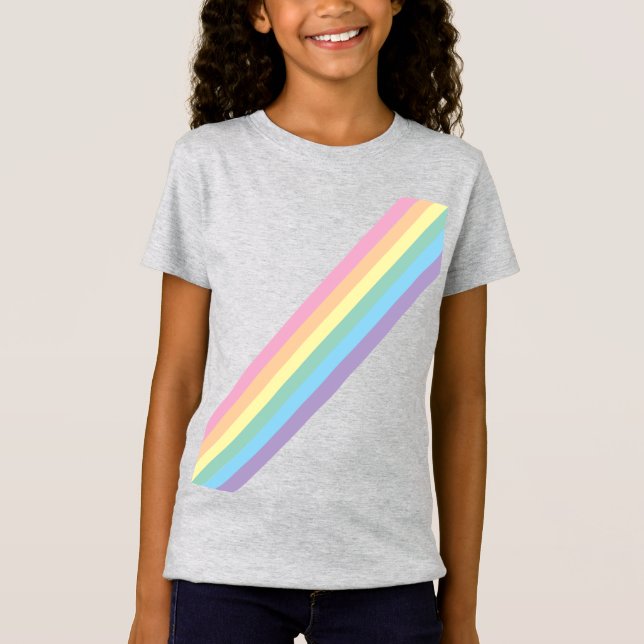Camiseta Camisa-T de Stormy Sky e Rainbow Child (Frente)
