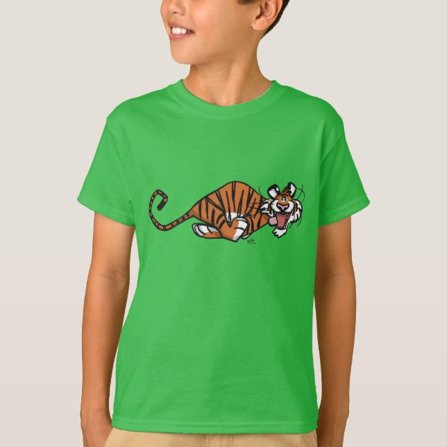 Camiseta Camisa-T de Tigre-Corrente (Frente)