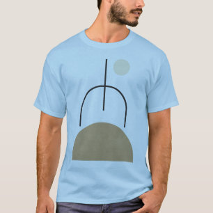 Camiseta Camisa-T de Trabalho de arte minimalista