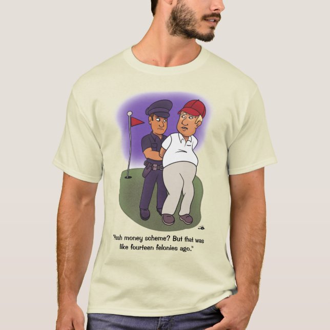 Camiseta Camisa-T de Trump Felonies Natural Men (Frente)